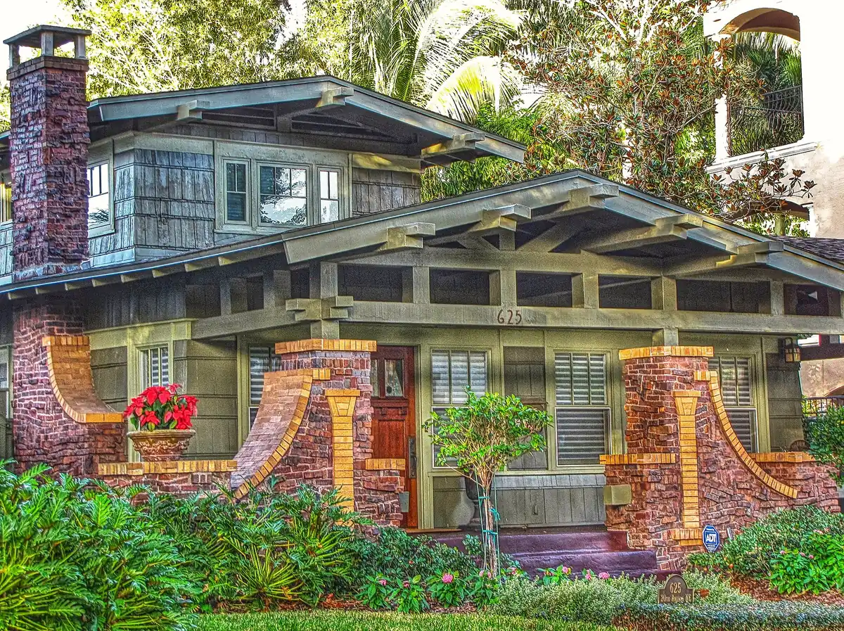 A Craftsman bungalow in the Old Northeast neighborhood of St. Petersburg.