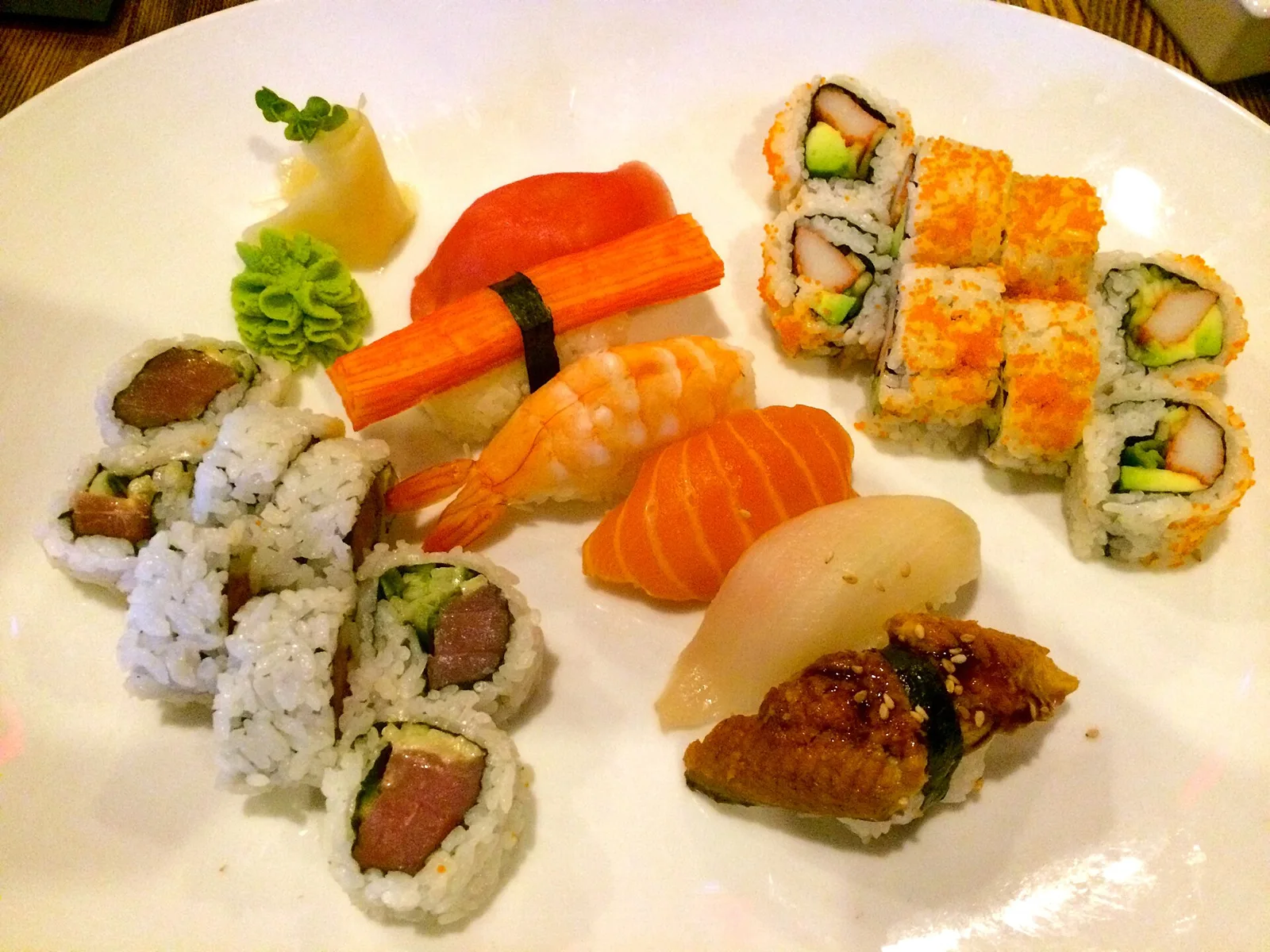 A sushi platter at a Florida restaurant. The photo was taken in Orlando, not at a place on this list.